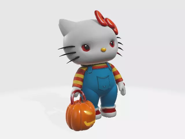 Hello Kitty Standing 3D print model