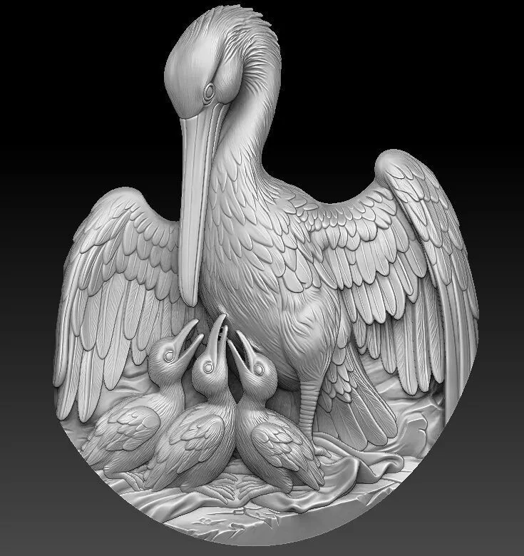Pelican Relief 3D print model
