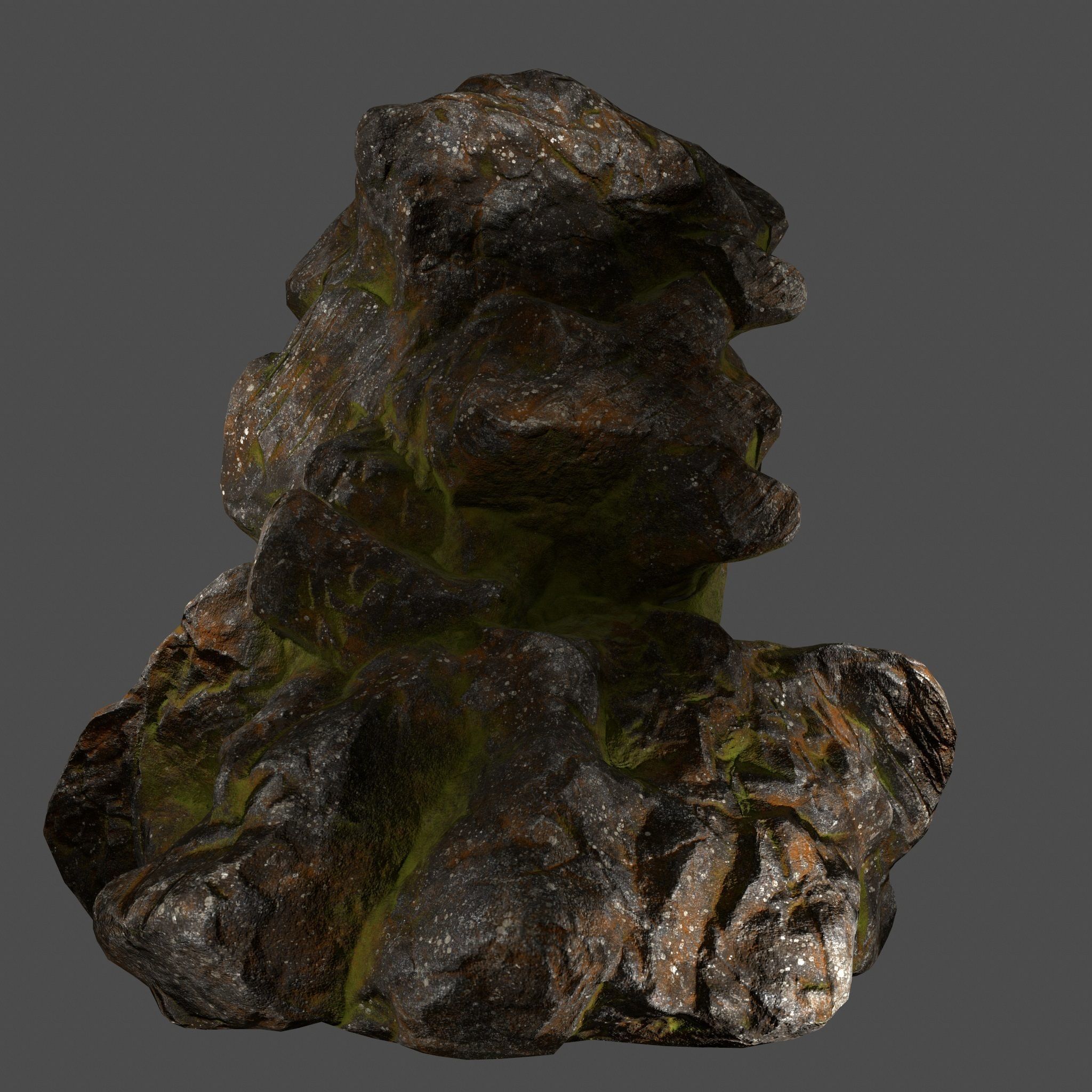 Skull Rock Low-poly 3D model_4