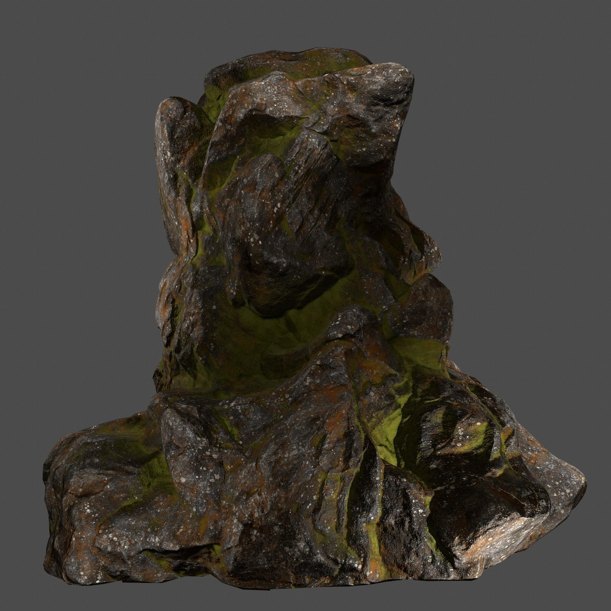 Skull Rock Low-poly 3D model_6