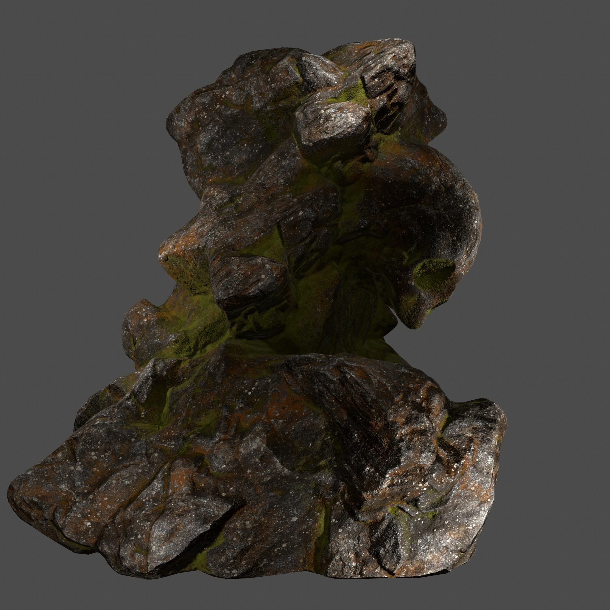 Skull Rock Low-poly 3D model_2