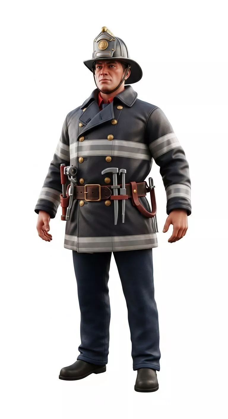 Sci Fi Firefighter Soldier 3D Model 3D print model