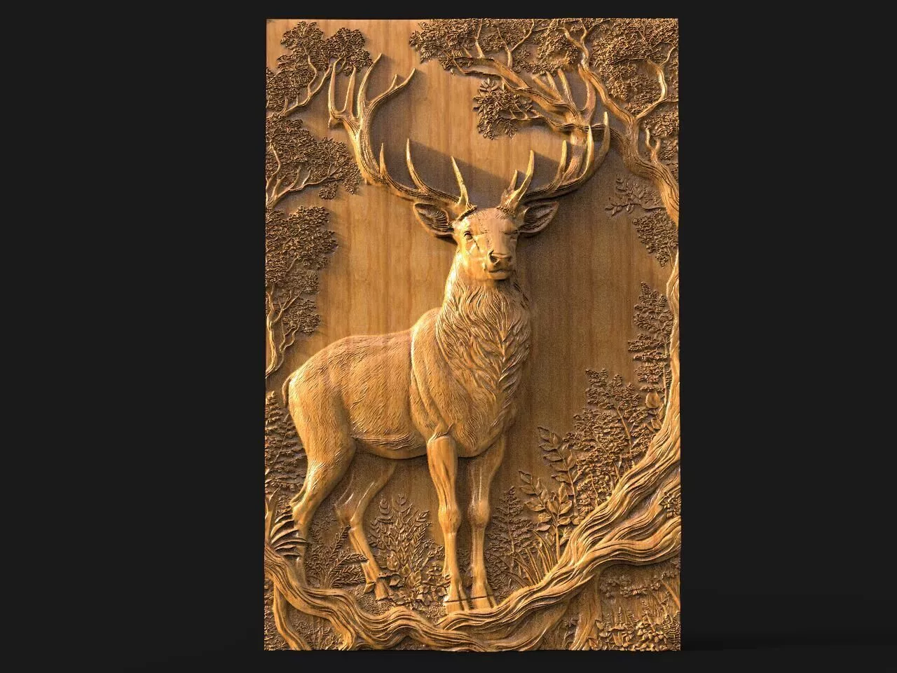 Deer CNC STL model 3D print model