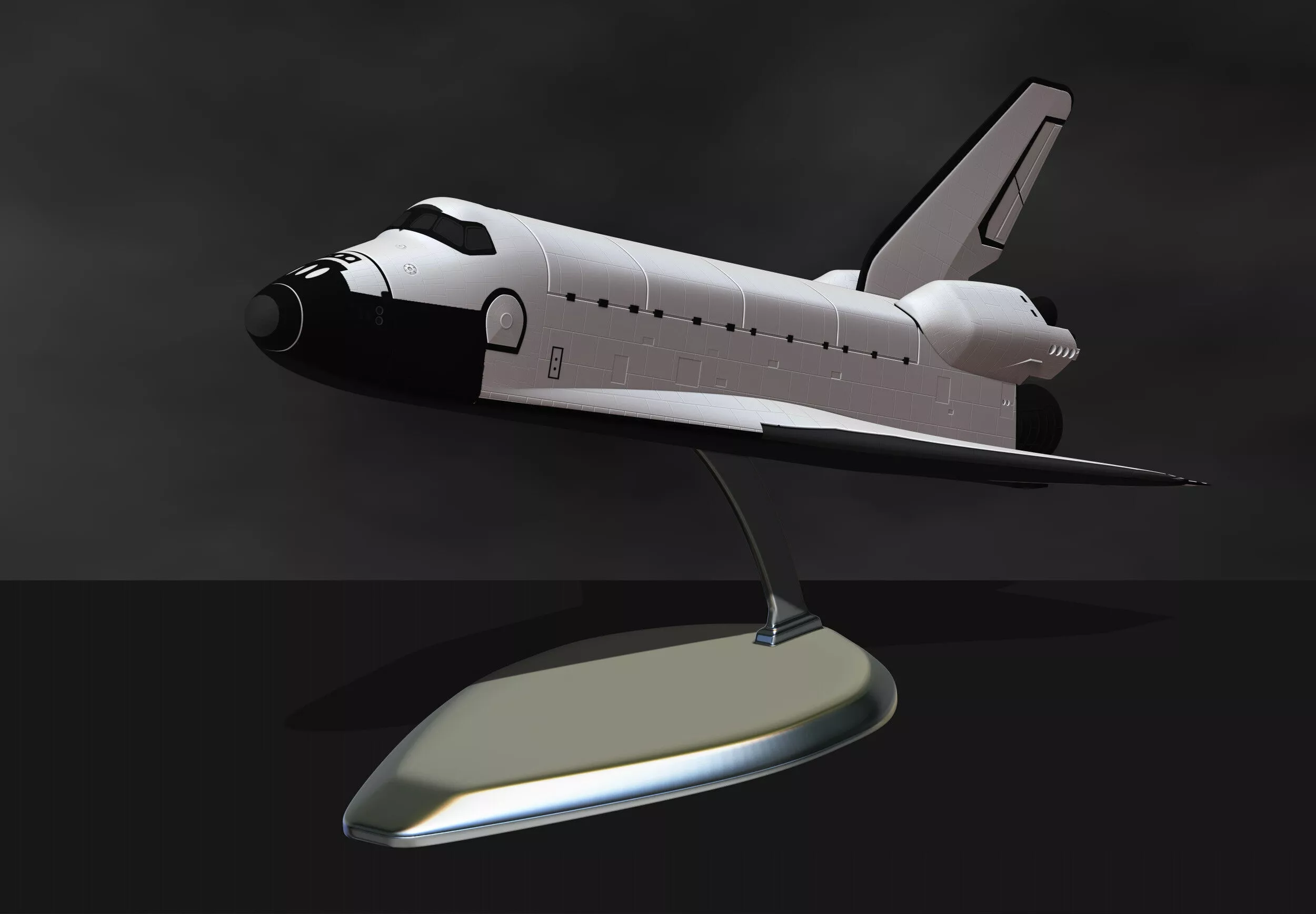 Space Shuttle with pedestal file for all 3D printer two size 3D print model