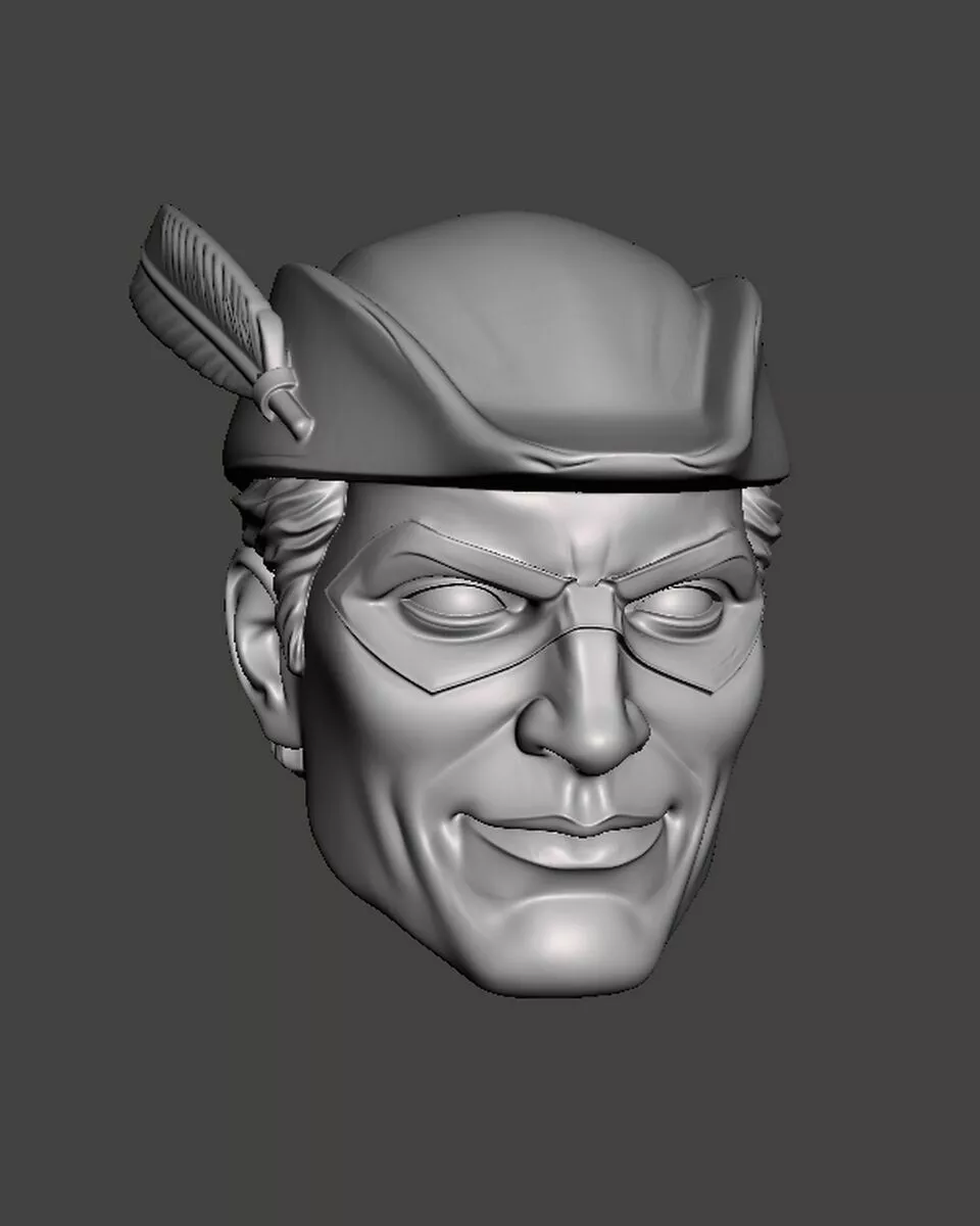 Green Arrow Golden age headsculpt head sculpt 3D print model