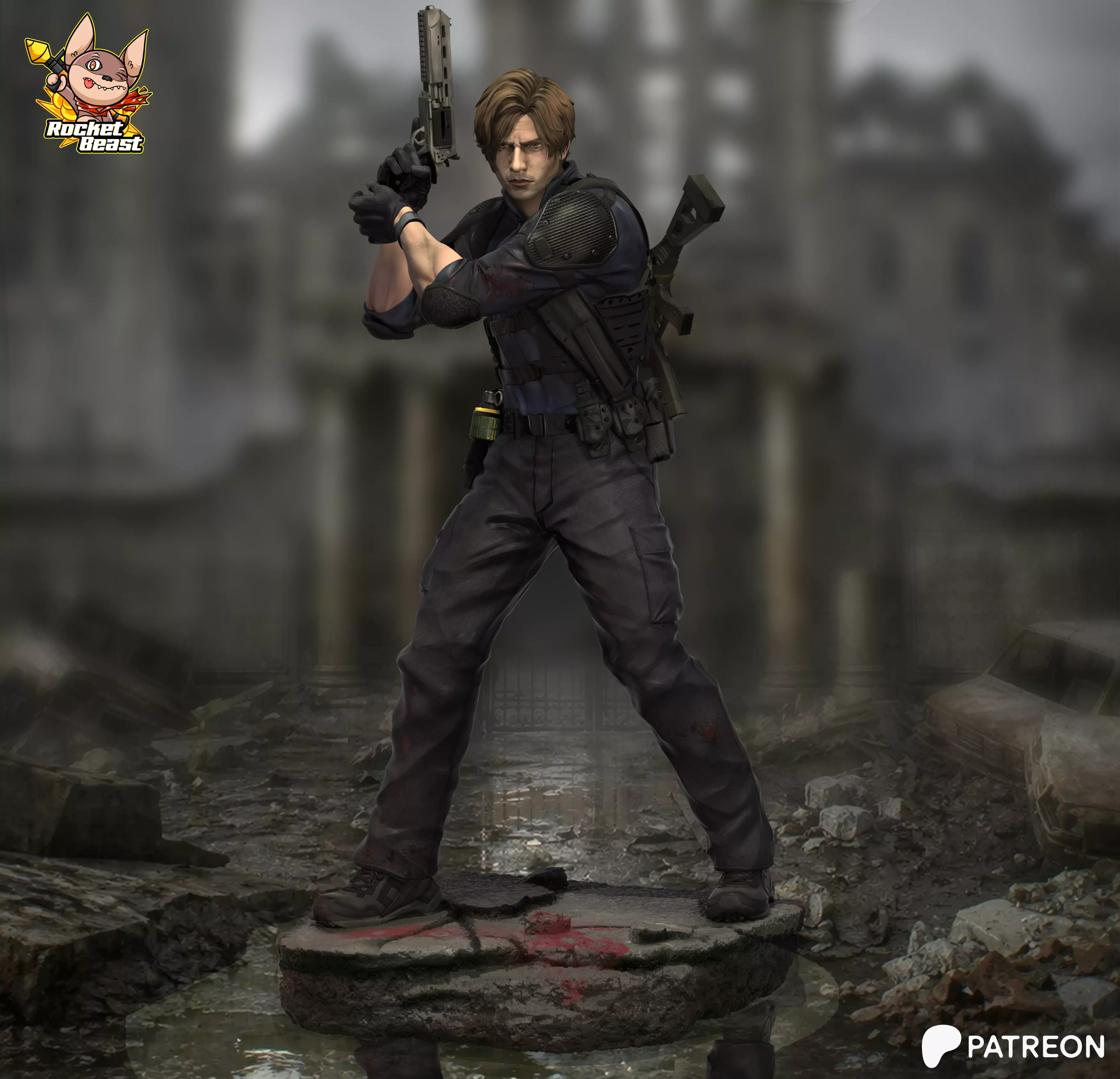 Leon - Resident Evil 3D print model