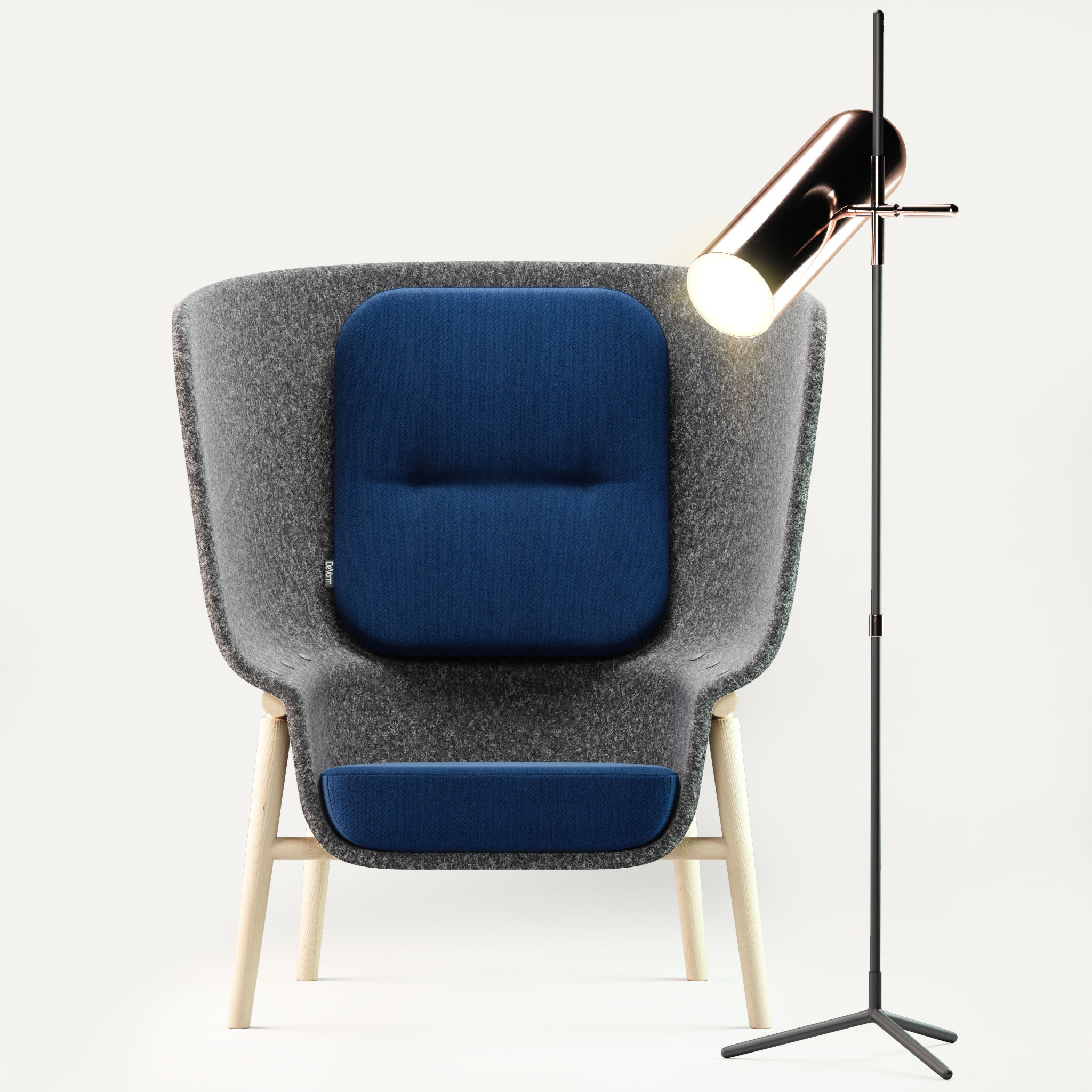 Devorm Pod Pet Felt Privacy Chair 3d Model