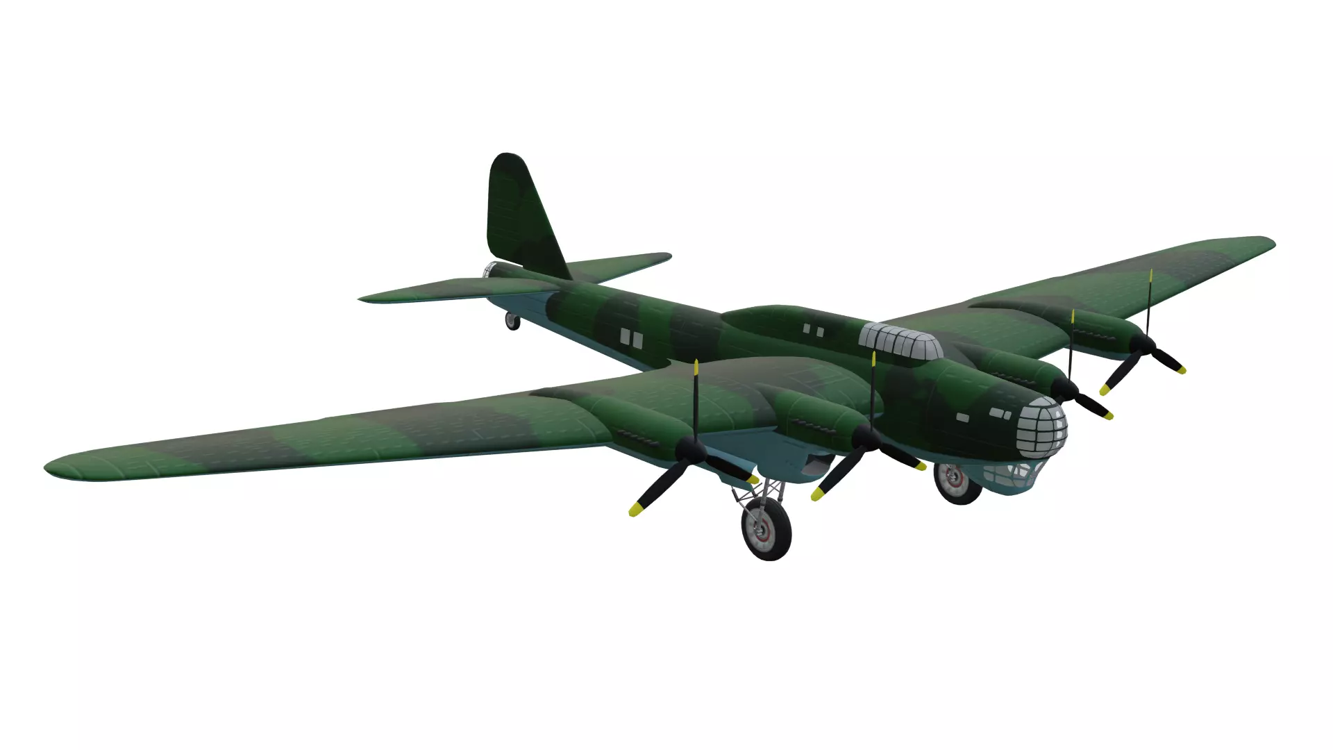 Petlyakov Pe-8 Low-poly 3D model