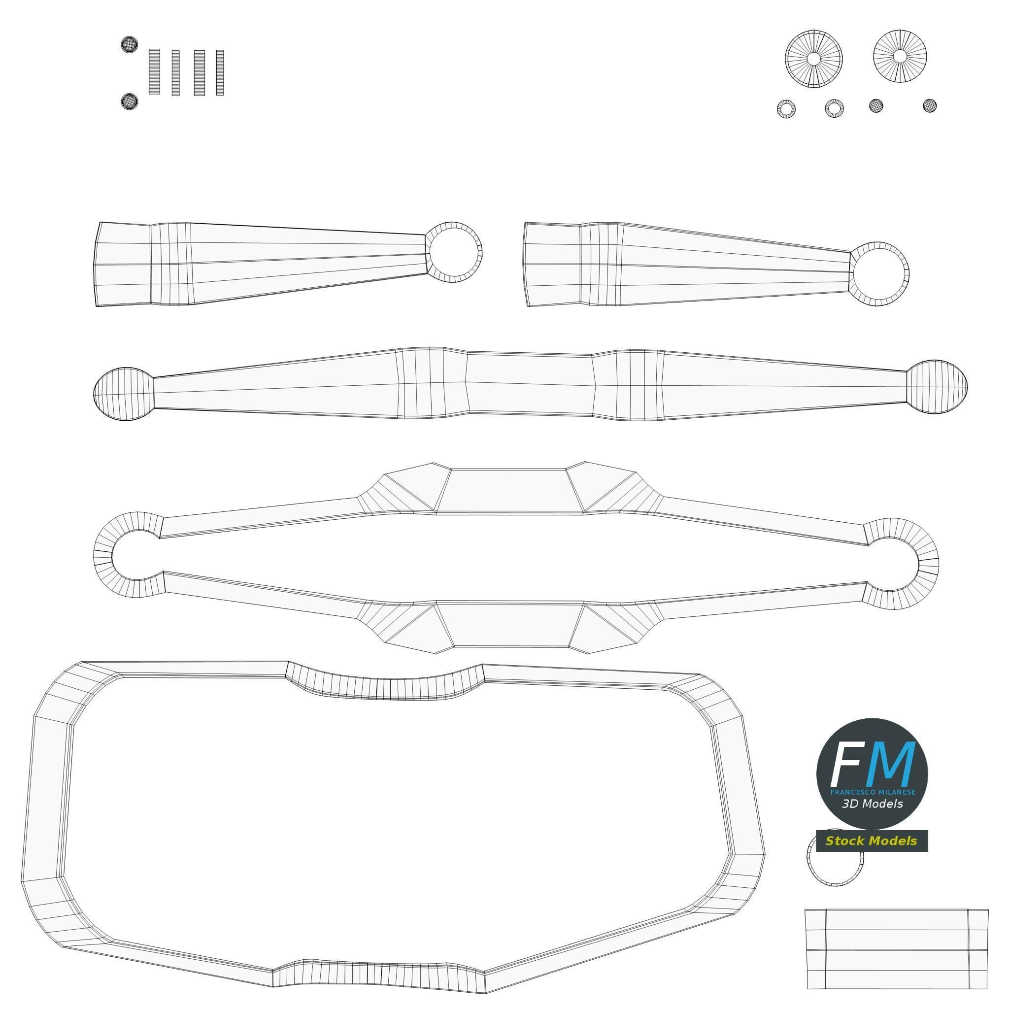 Telescope on tripod 3D model_13