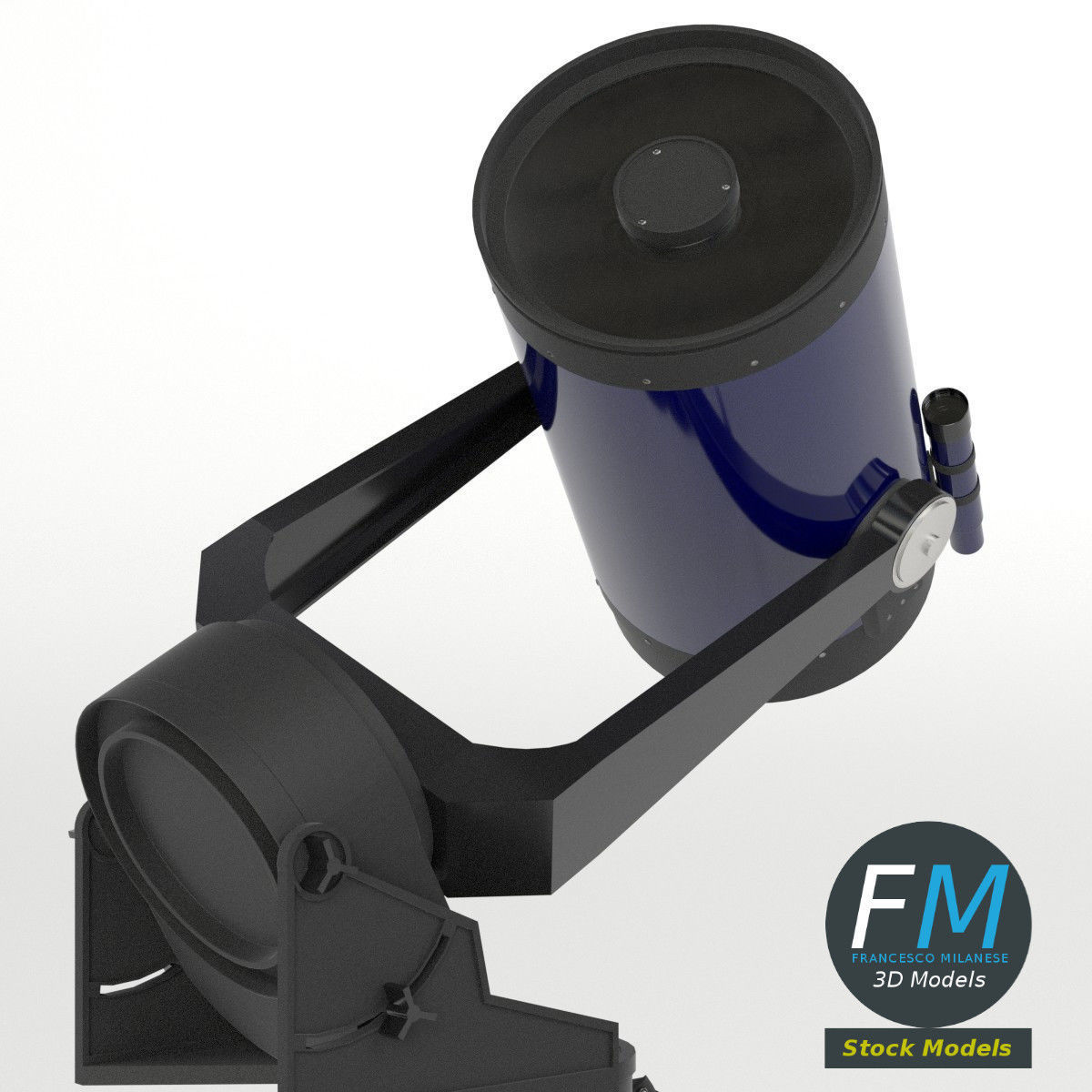 Telescope on tripod 3D model_4