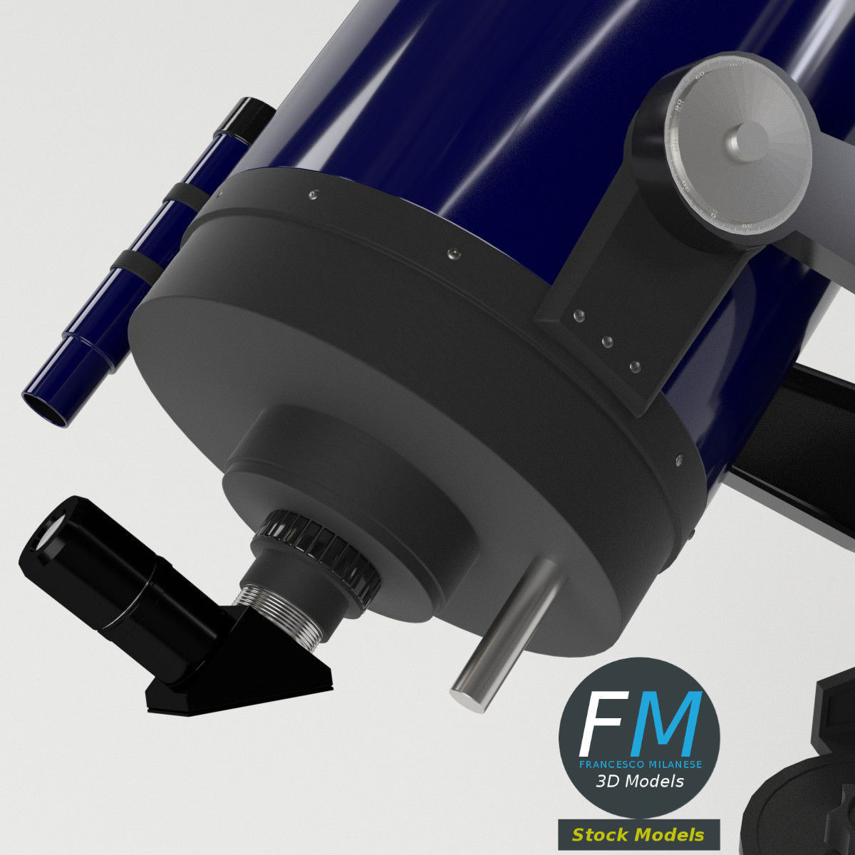Telescope on tripod 3D model_5
