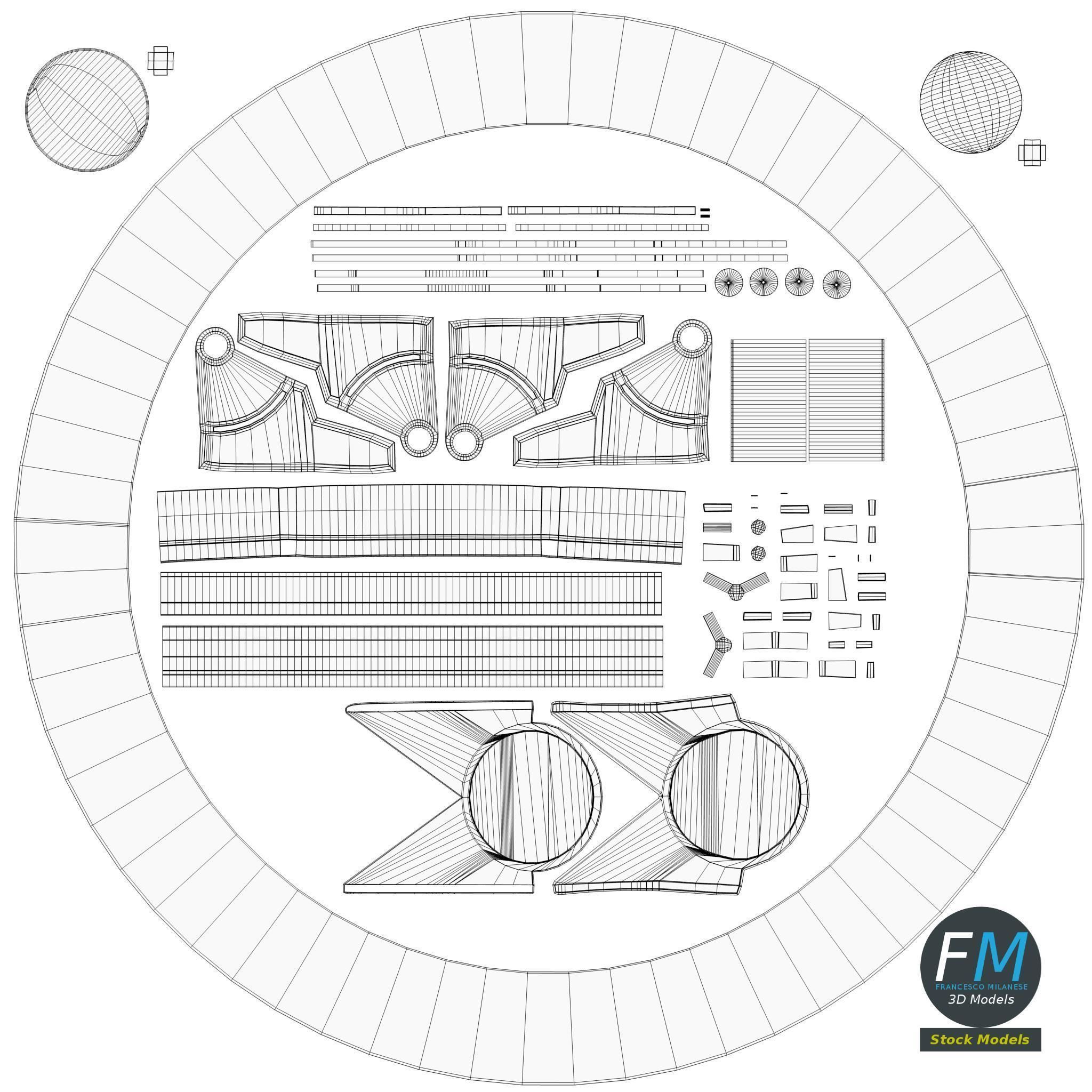 Telescope on tripod 3D model_11