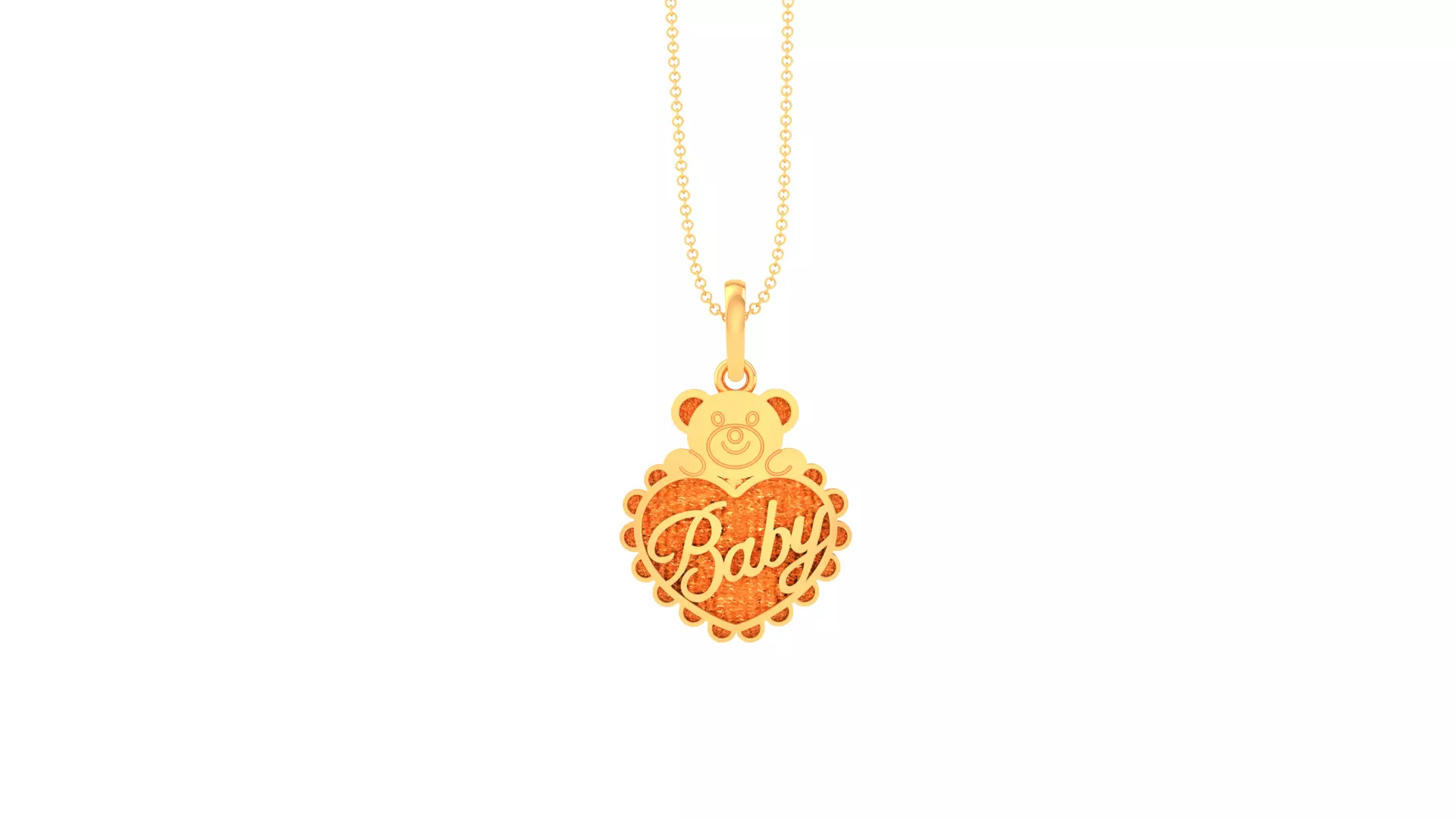 SILVER AND GOLD KIDS PENDANT 3D print model