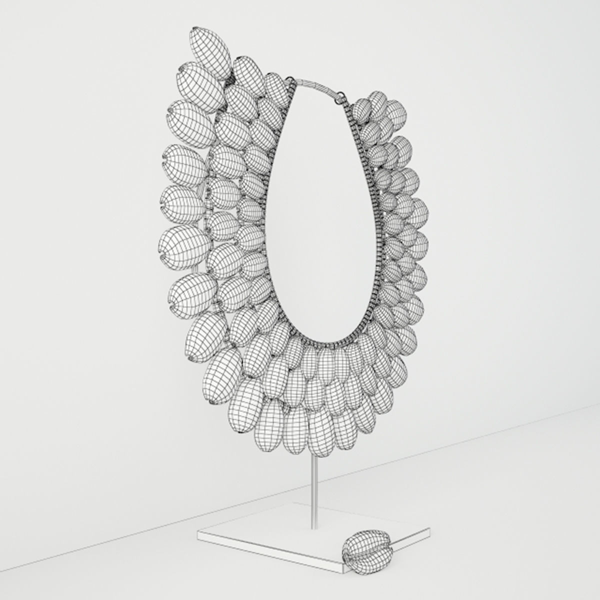 Native shell decor 3D model_2