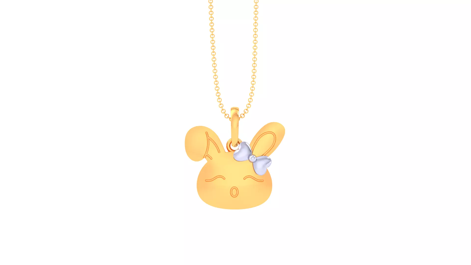 SILVER AND GOLD KIDS PENDANT 3D print model
