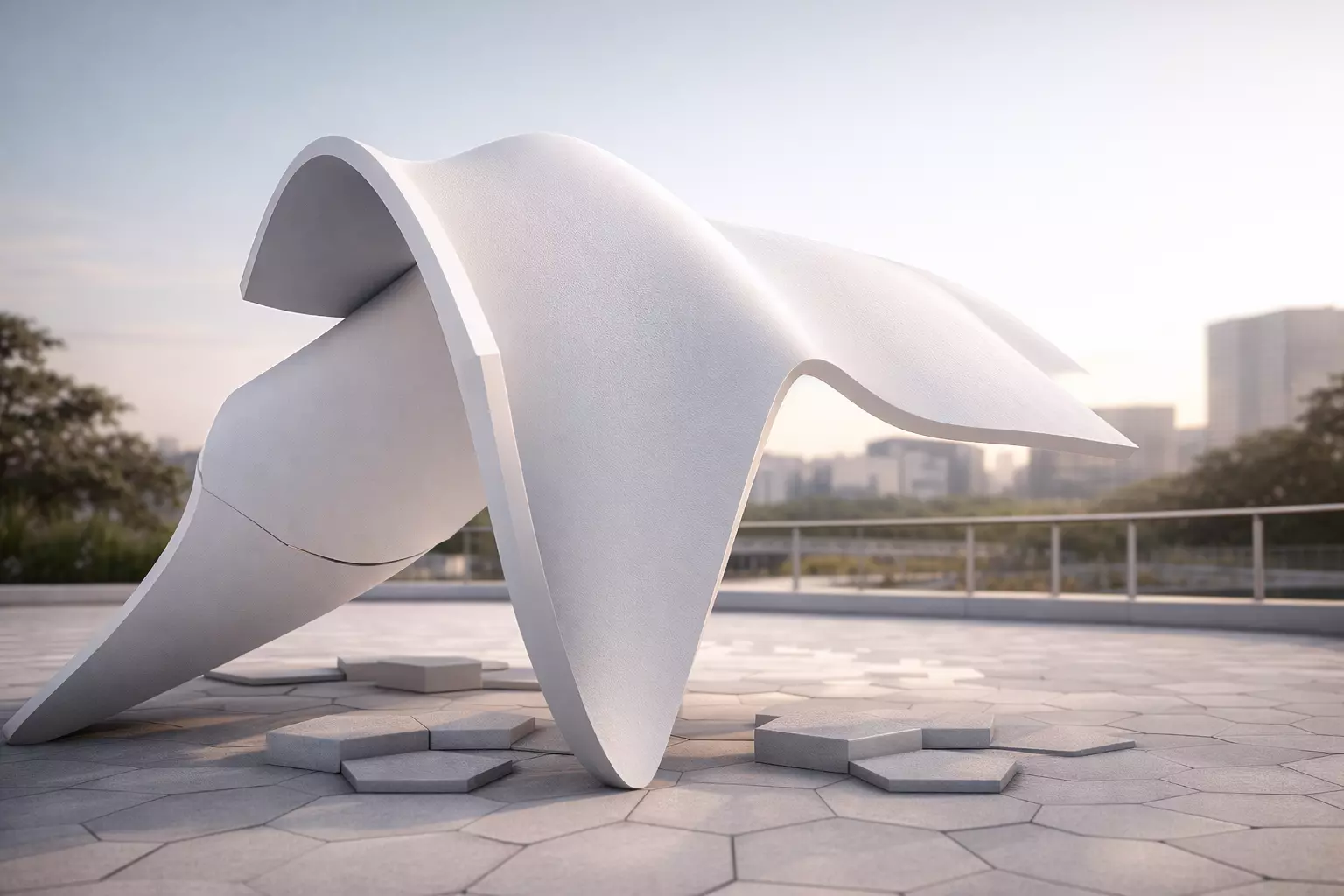 Curvature Parametric Pavilion Outdoor Architectural Installation 3D model