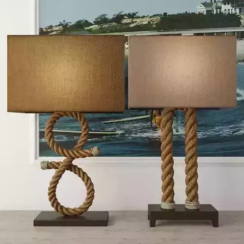 Nautical Rope Table Lamps 3D model