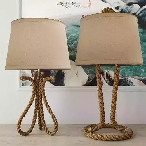 Nautical Rope Table Lamps 2 3D model