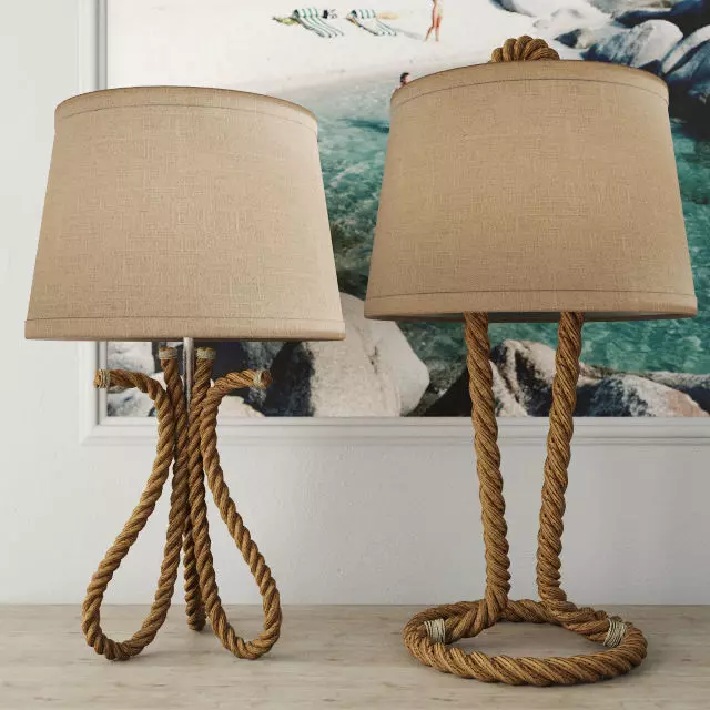 Nautical Rope Table Lamps 2 3D model_0