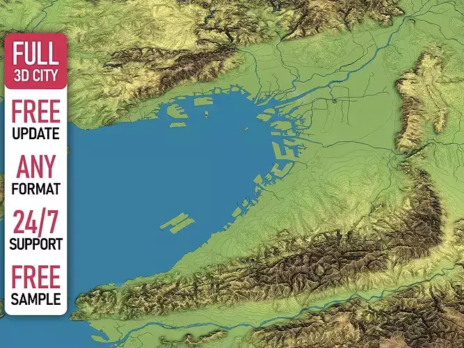 Osaka - Metropolitan Topography Terrain