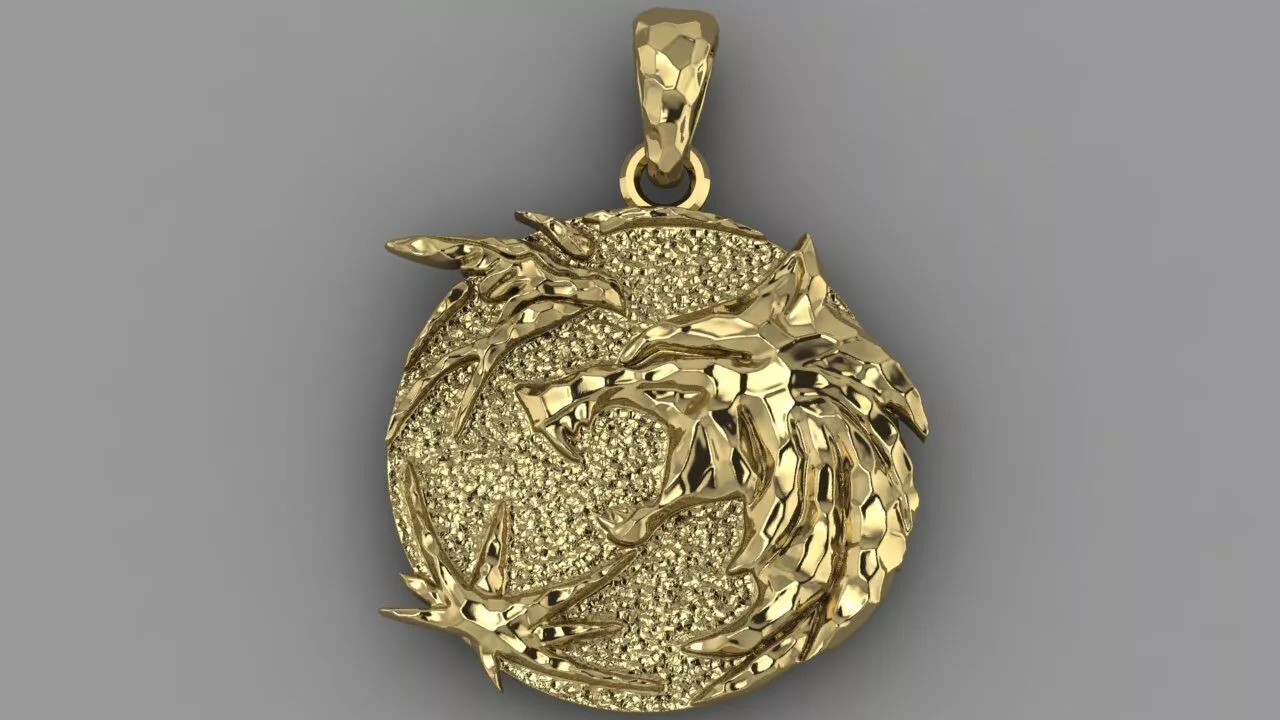 Pendant Witcher Logo 3D print model
