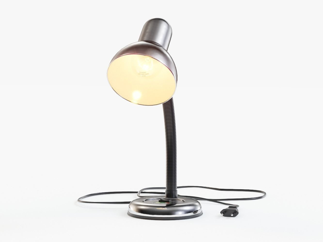 Desk Lamp With Flexible Arm 3D model