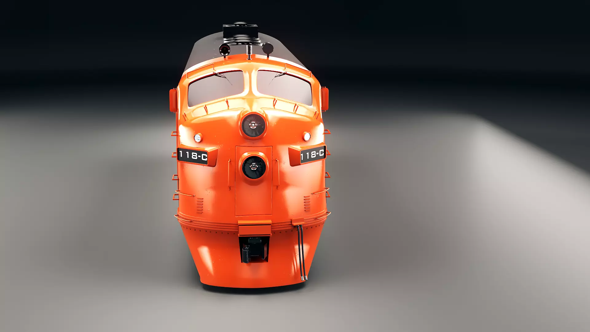 Vintage EMD F7 Diesel Locomotive - Low Poly PBR Game-Ready Low-poly 3D model