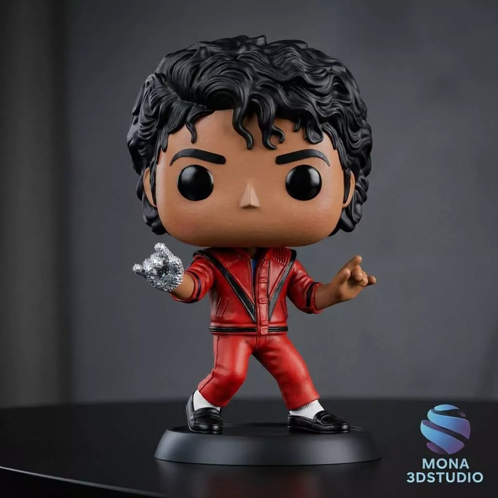 King of Pop - Thriller Edition - Chibi Style STL Pre-supported Free 3D print model