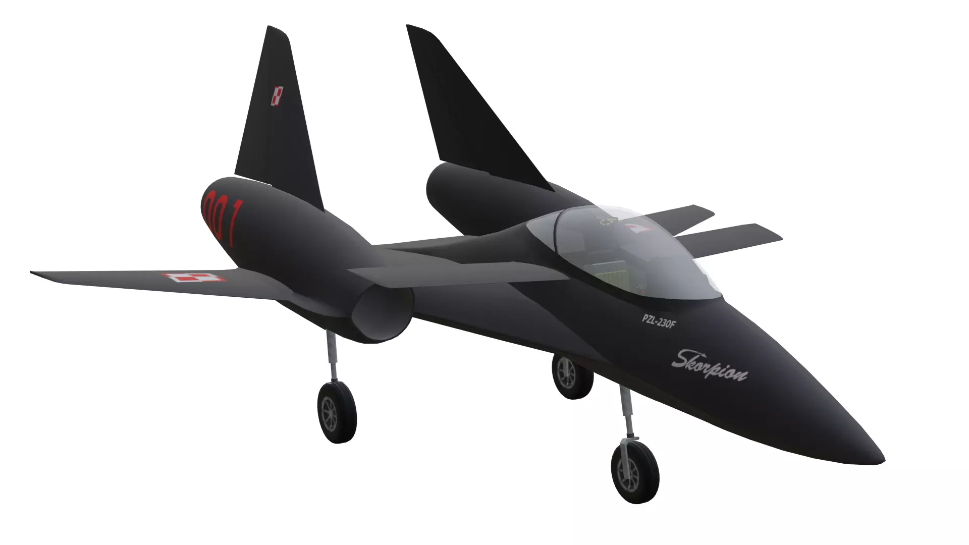 PZL 230F Skorpion Low-poly 3D model