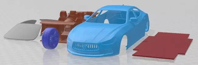 Maserati Ghibli 2014 Printable Car 3D print model