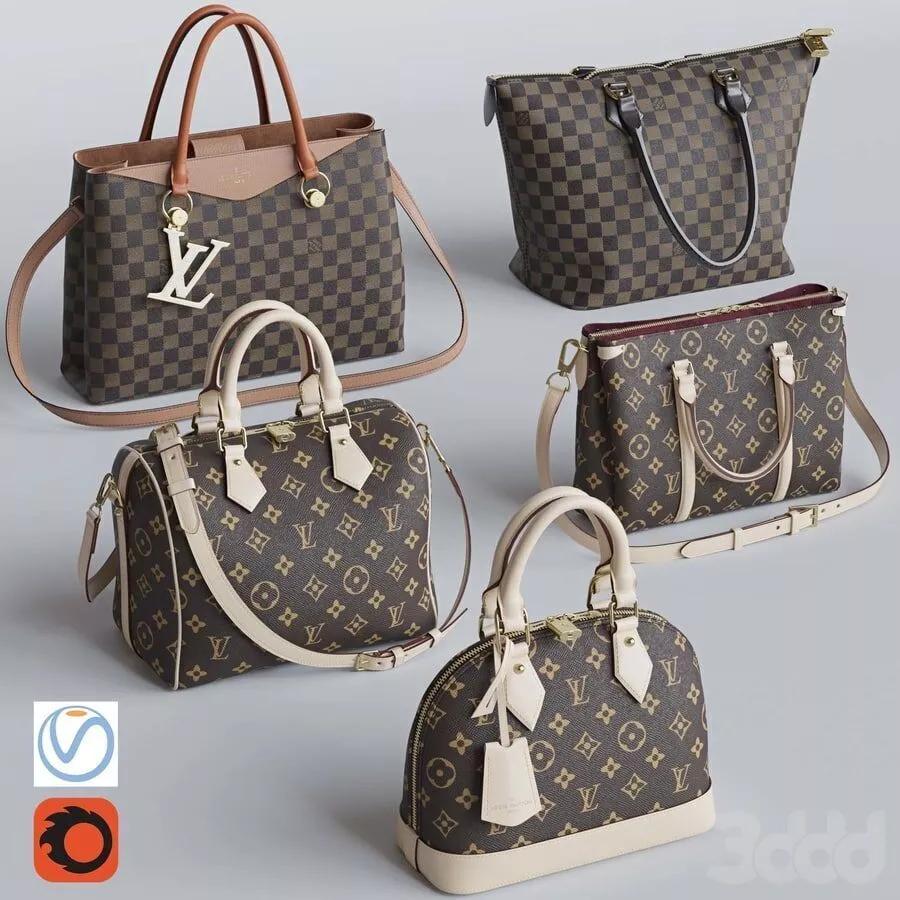 Luxury LOUIS VUITTON HANDBAG 3D model