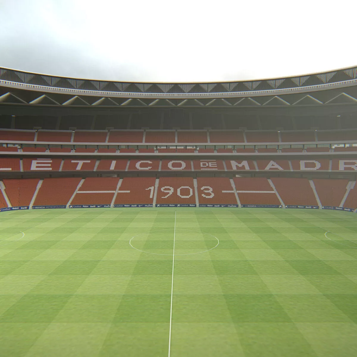 Wanda Metropolitano Stadium Atltico Madrid 3D model