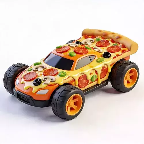 Pizza Delivery Sport Racer 3D Model Low-poly 3D model