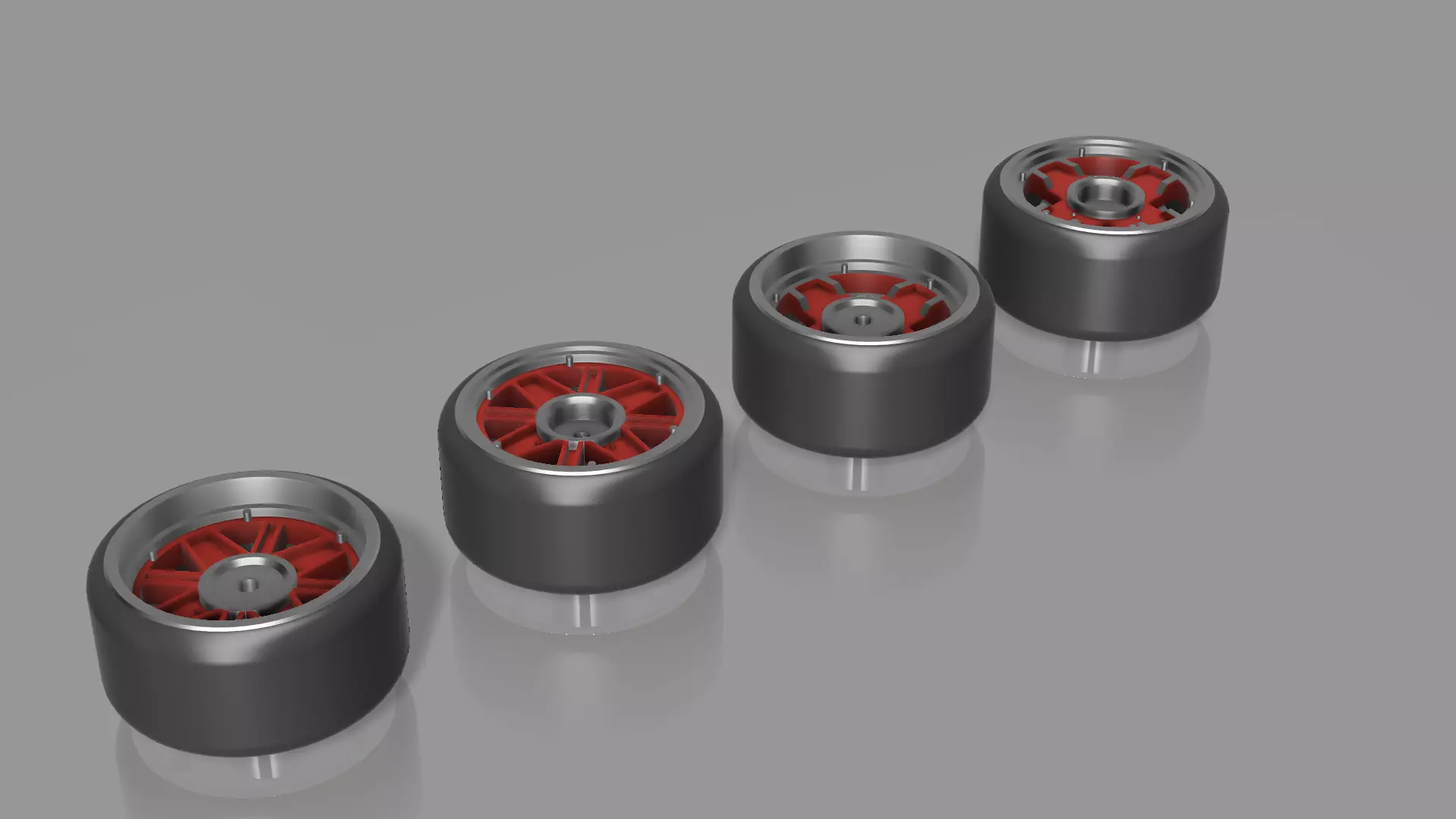 SSR 4pack wheels in Hot Wheels scale 3D print model