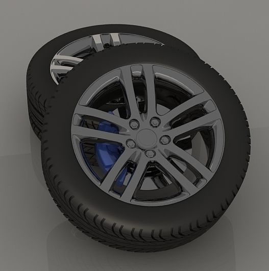 Car tyre model 3D model_1