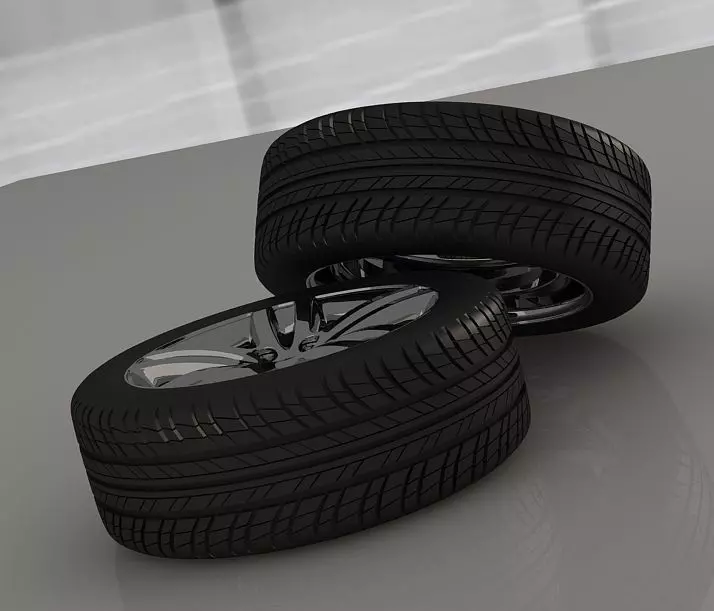 Car tyre model 3D model_0