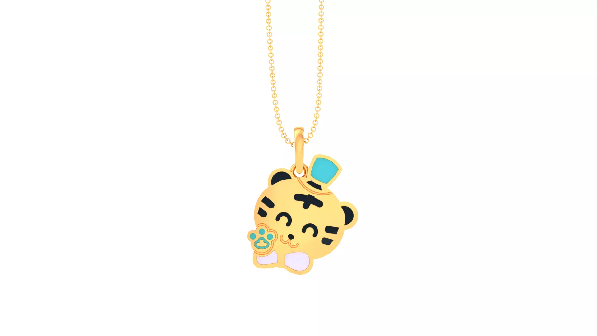 SILVER AND GOLD KIDS PENDANT 3D print model