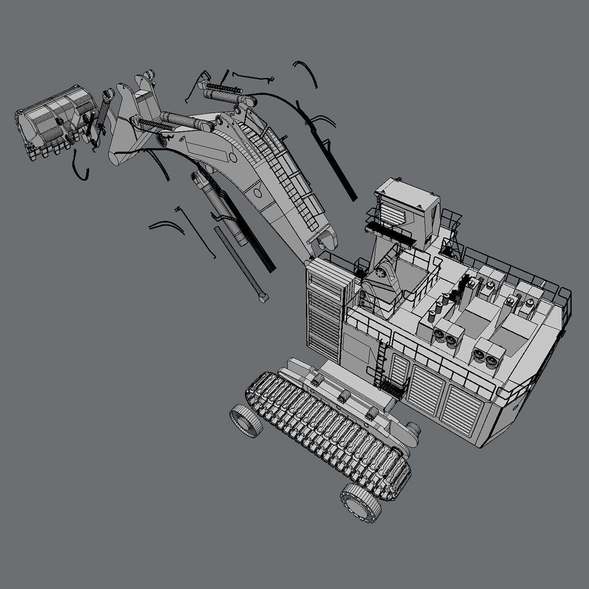 Komatsu PC8000 3D model_9