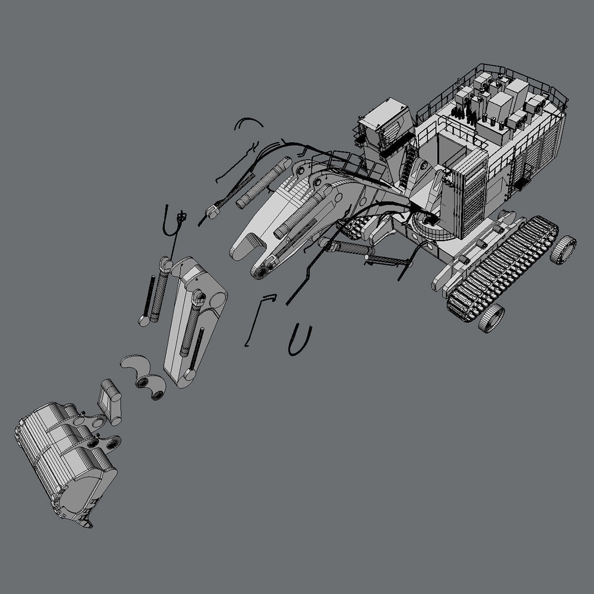 Komatsu PC8000 3D model_8