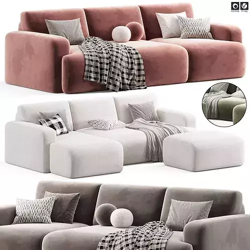 Bonent Modular Sofa by Divan 3D model 3