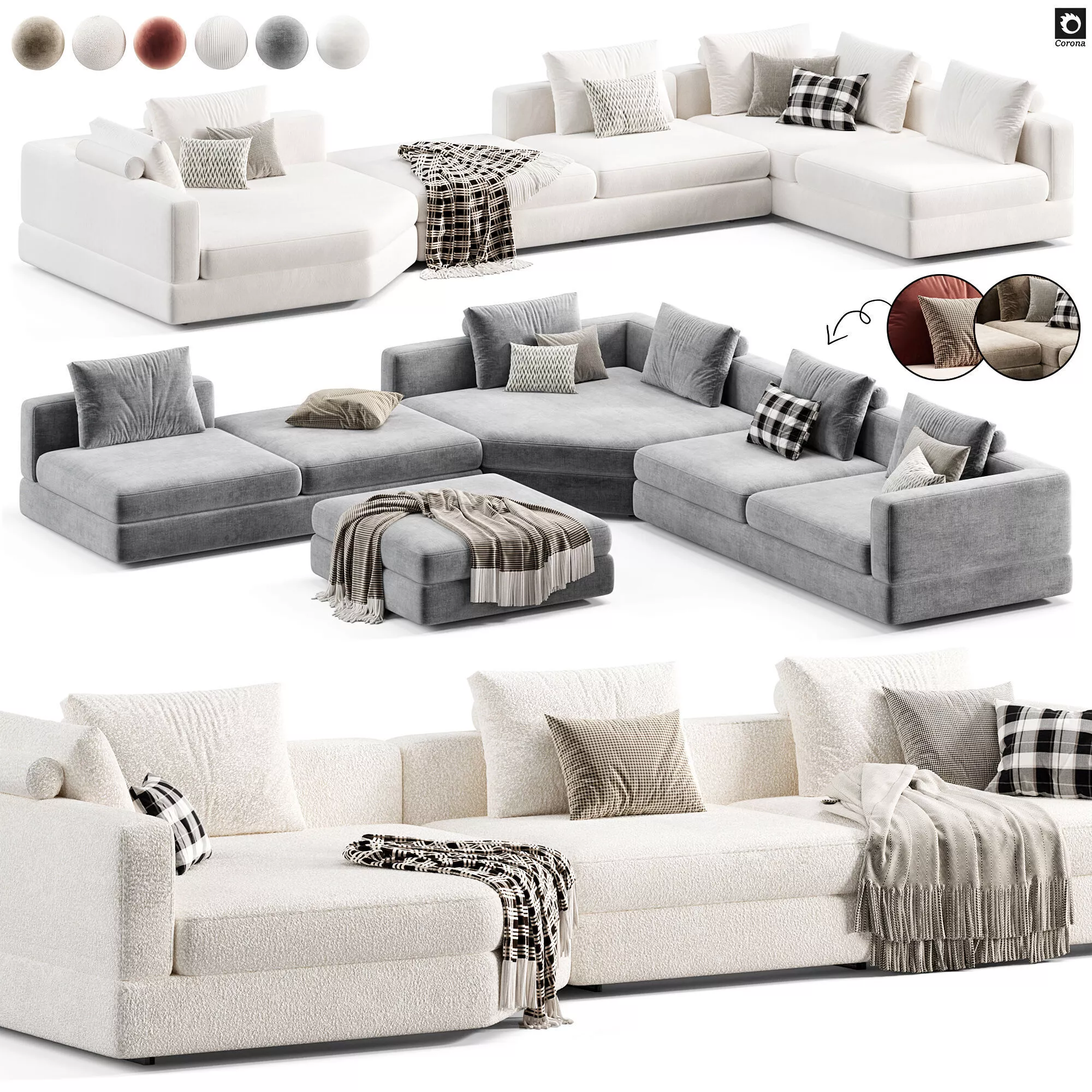 Vogue Gyform Modular Sofa 3D model