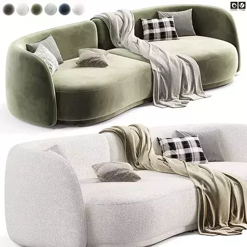 Dantonehome Ivoire Sofa 3D model 6