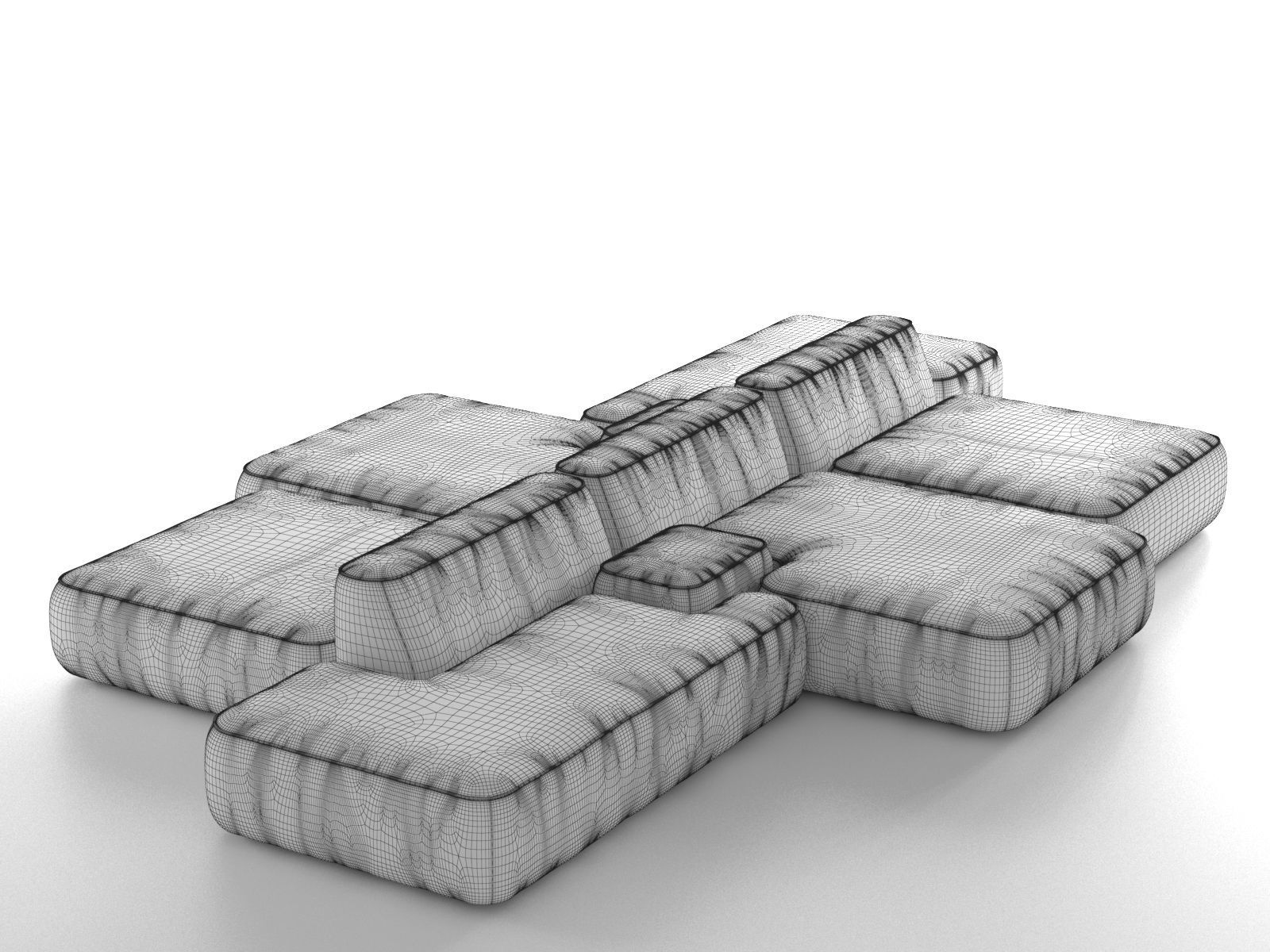 Cloud Sofa 3D model_3