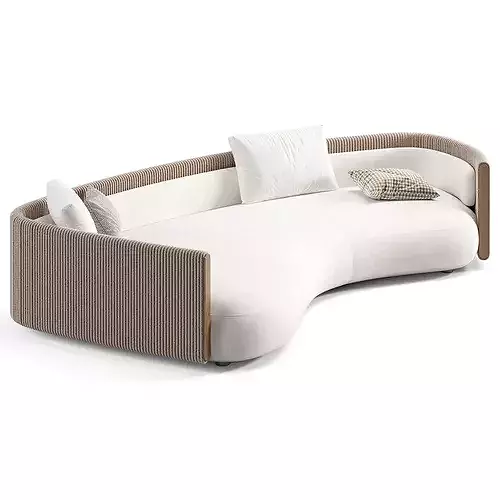 Minotti Bezier Cord Outdoor Sofa 3D model 2
