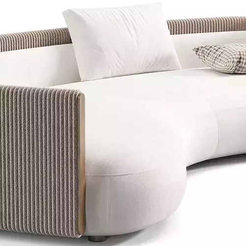 Minotti Bezier Cord Outdoor Sofa 3D model 6