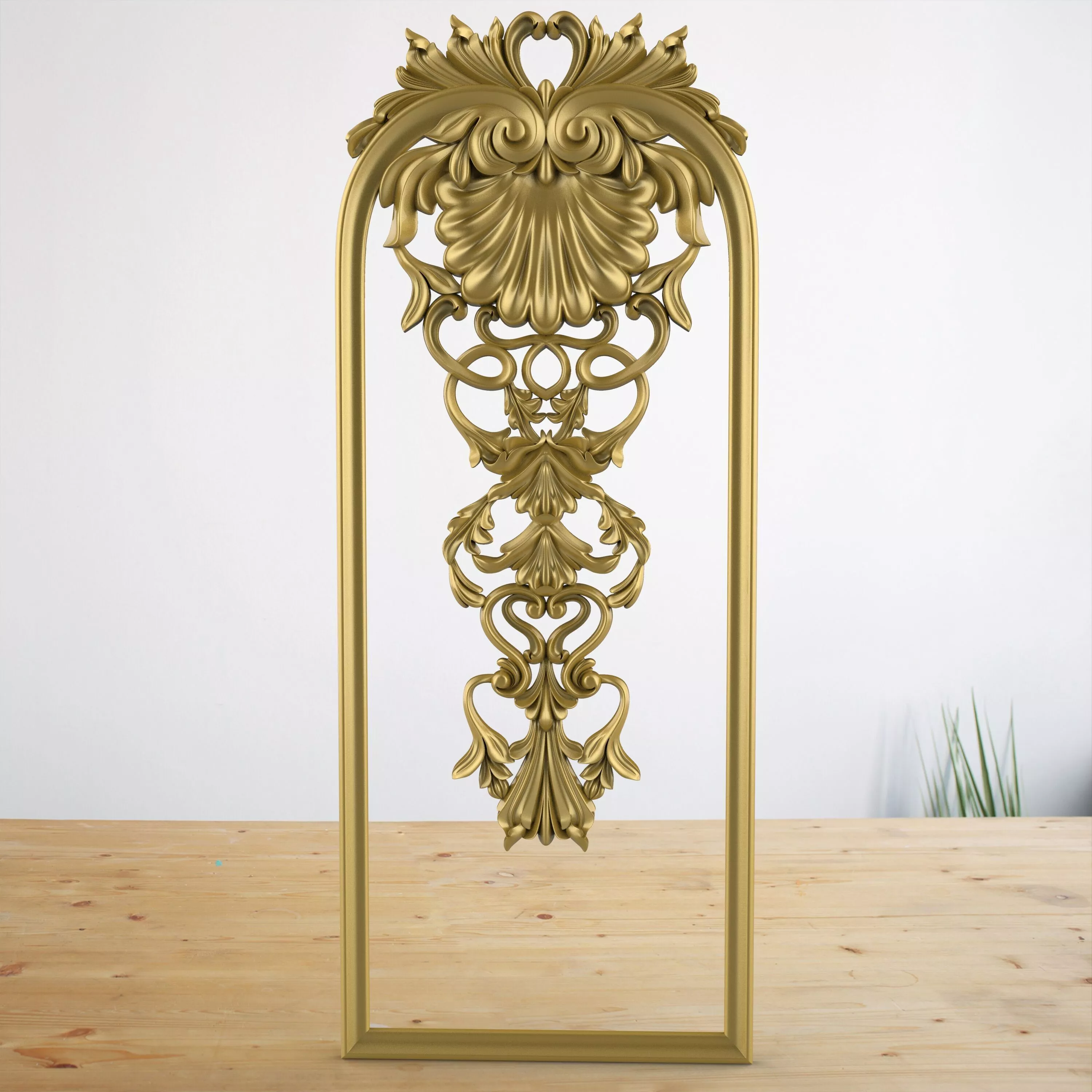 Luxurious Classic Ornate Panel - Baroque Style CNC Relief STL 3D model