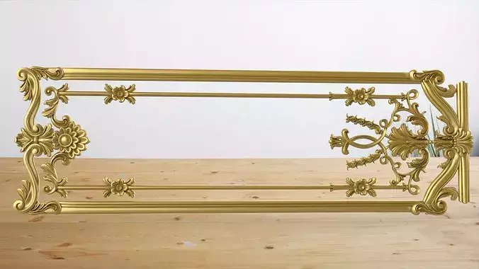 Classic Ornamental Frame Relief - 70x215 cm - CNC Ready STL