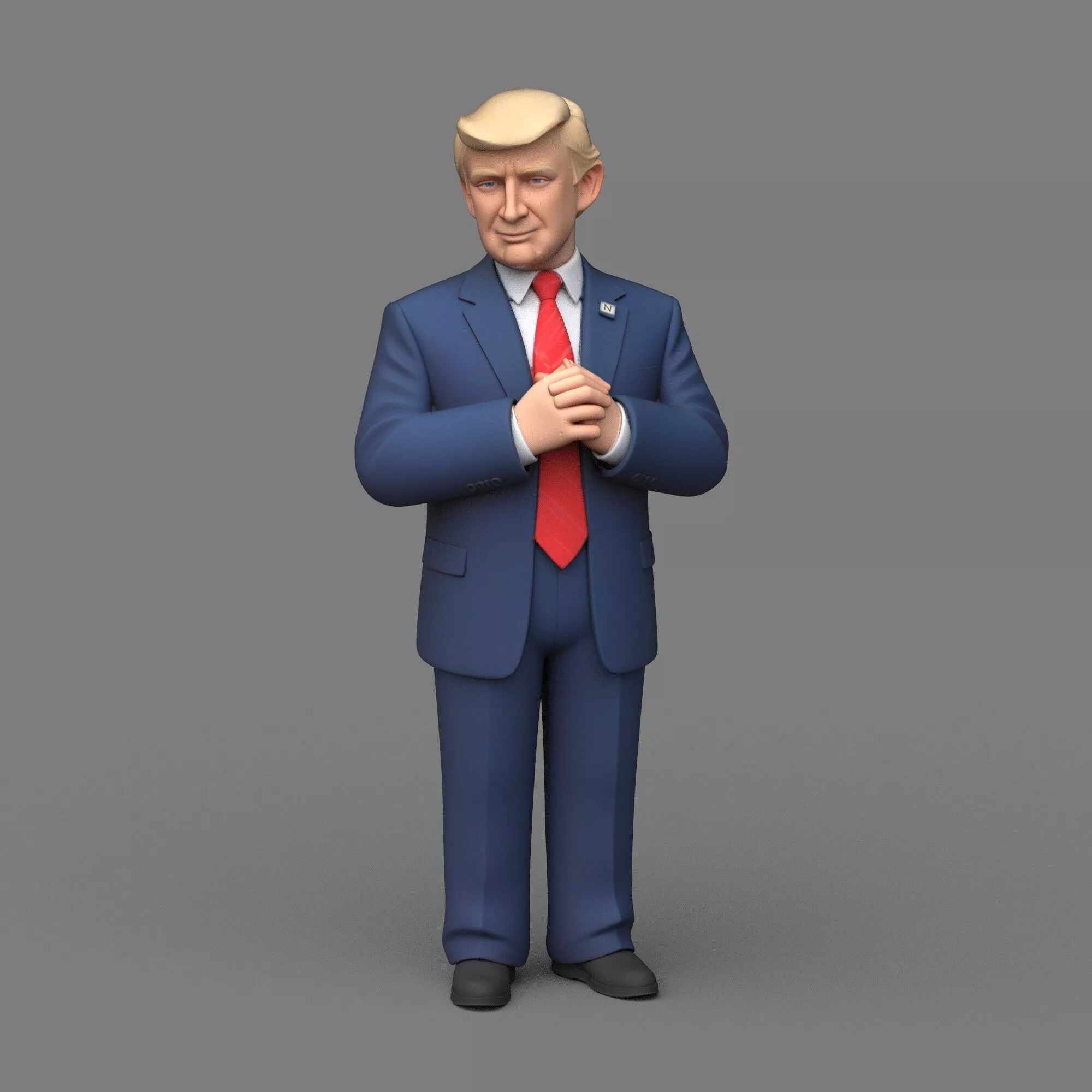 Donald Trump Low-poly 3D model