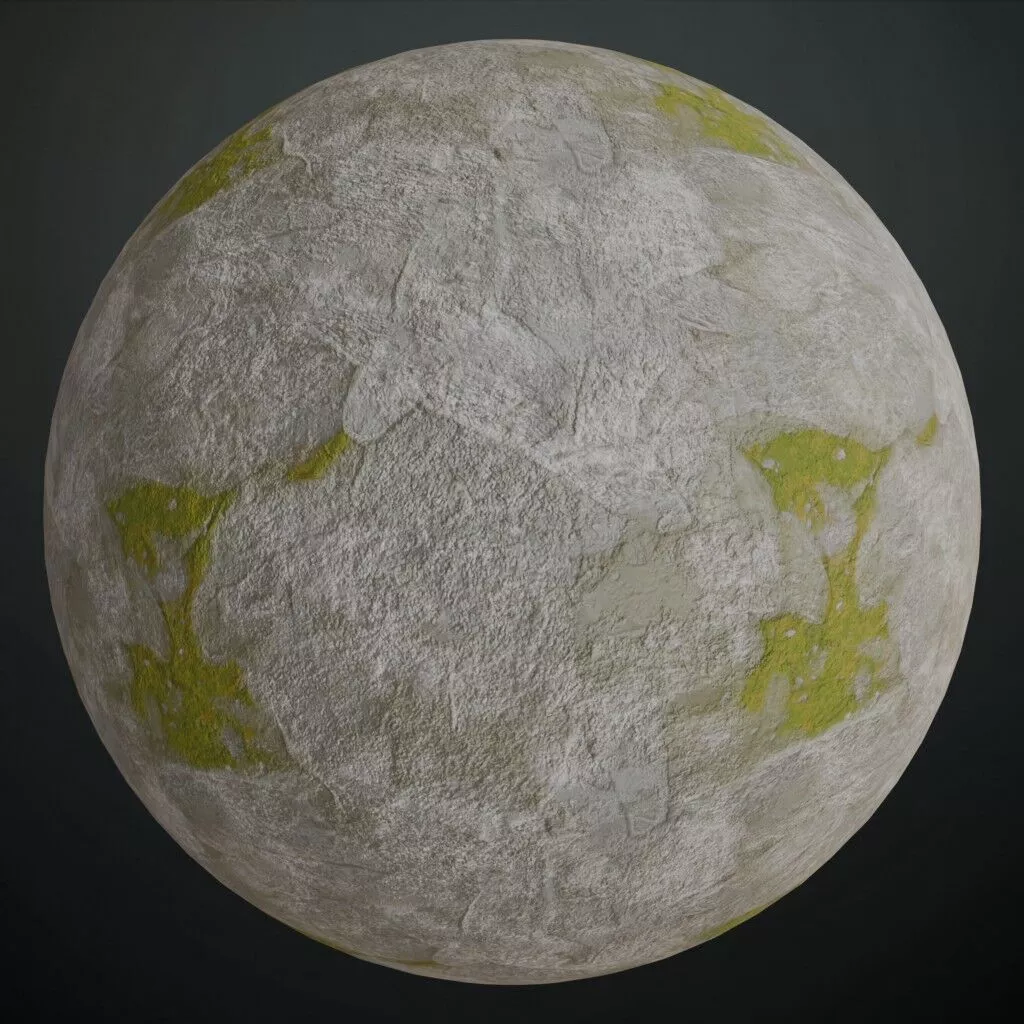 Realistic Mossy Concrete PBR Seamless Texture