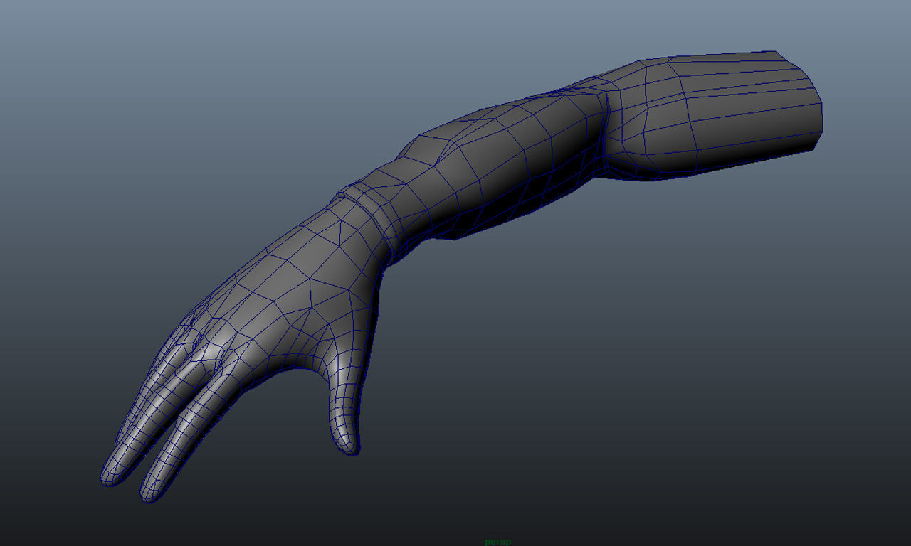 hand shooter Low-poly 3D model_2